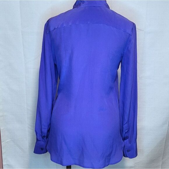 Victoria's Secret Silk Sequin Pocket Button Down Shirt Size XS - Picture 2 of 10